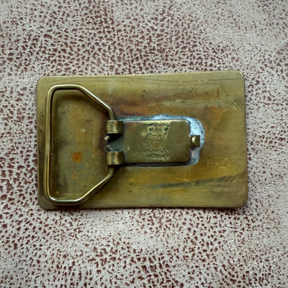 Brass Tree Belt Buckle. - Picture 2 of 2
